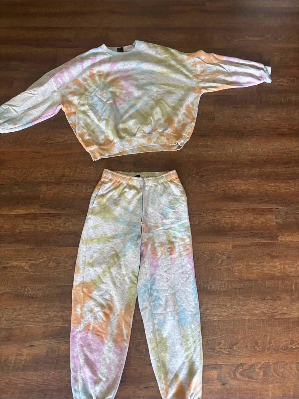 Pastel Tie-Dye Sweatshirt & Jogger Set